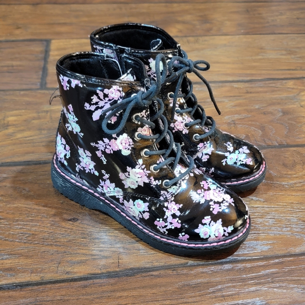 The Children's Place Floral Combat Boots